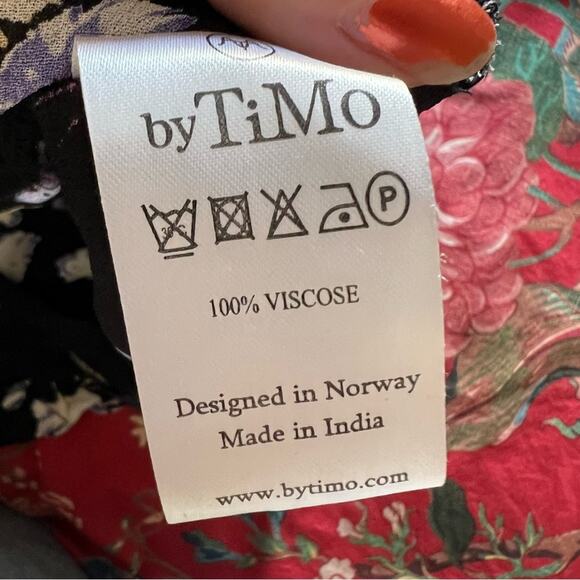 byTiMo Black Floral Bell Sleeve Top - Picture 8 of 8